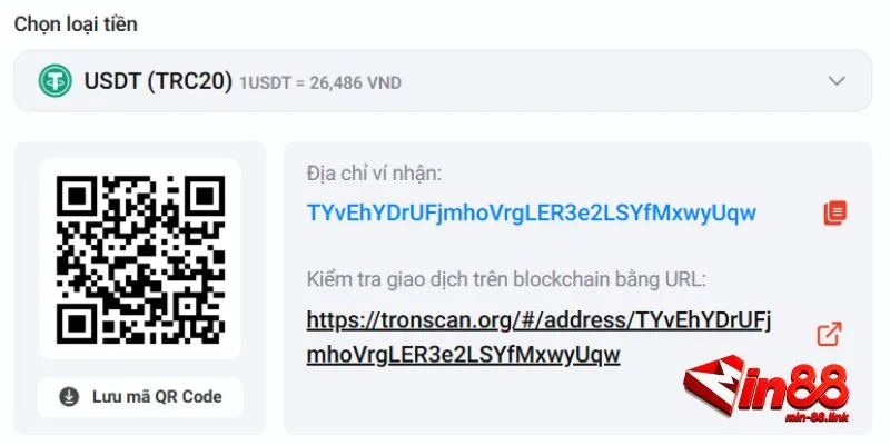 Nạp tiền Min88 qua Crypto (Tiền ảo)